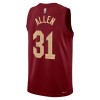 Dres Cleveland Cavaliers Jarrett Allen 31 Nike 2022-23 Icon Edition Maroon Swingman